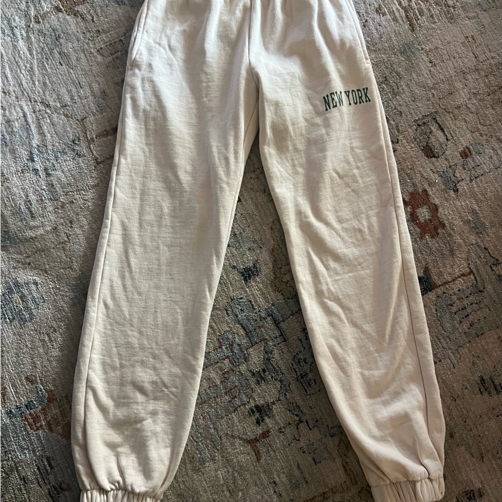John Galt Sweats Joggers New York Women’s Sweatpants Cream S